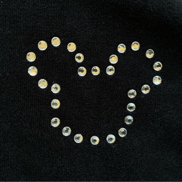 Disney Mickey Mouse Plus Size Rhinestone Crystal Velour Velvet Hoodie Jacket - Picture 2 of 14